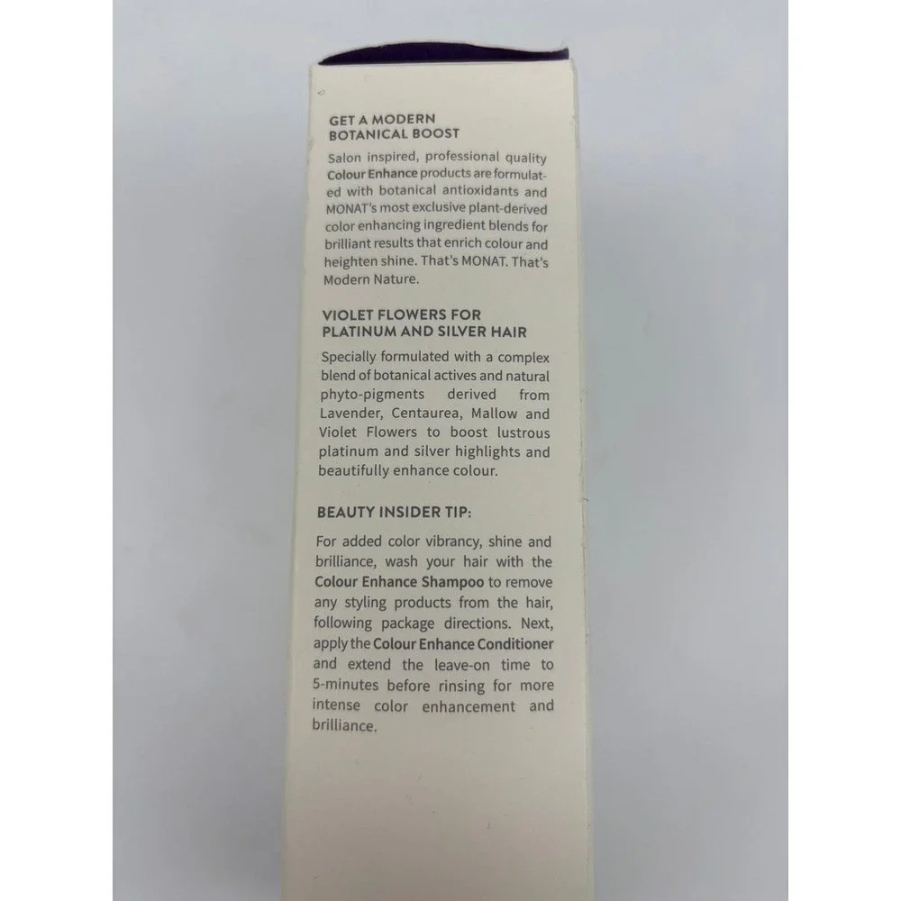 NIB Monat Colour Enhance Hair Perfectly Platinum Shampoo 8 oz & Conditioner 6 oz